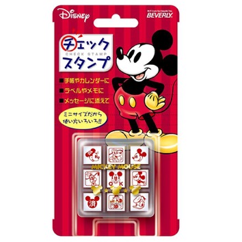 ミッキーマウス　ビバリー　チェックスタンプ