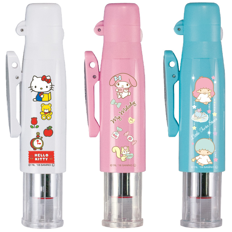 サンリオキャラクターズ タニエバー ツインGKキャップレス 9mm丸浸透ネーム印(楷書体)・10mm丸黒檀認印(古印体)