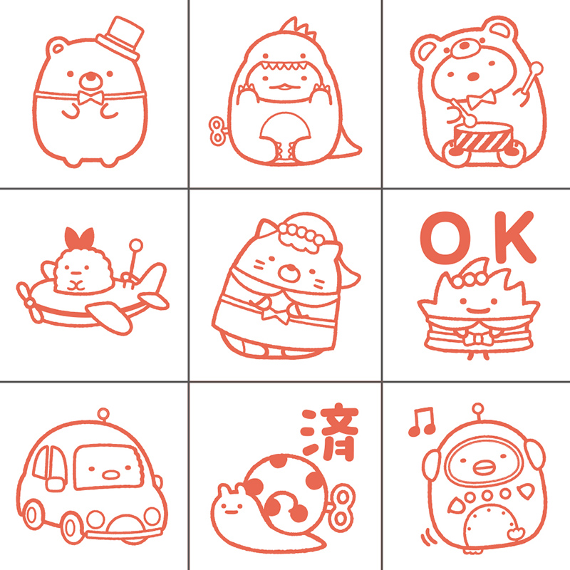 ビバリー すみっコぐらし ツギハギ工場のふしぎなコ チェックスタンプ